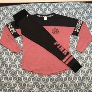 VS Pink Outfit Campus legging and Varsity Crew